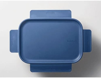 LocknLock LBF404RS5N Bisfree Modular Plus Food Storage Containers for Lunch, Meal Prep, Stackable, BPA-Free, Leakproof, Microwave, Dishwasher, Freezer-Safe, 10 Pieces, 5 Boxes and 5 Lids, Navy, 910ml