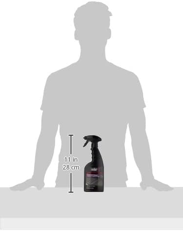 Weber Outdoor Grill Spray Bottle Cleaner & Degreaser, 16 oz – Safe, Non‑Corrosive, Effective Formula for Stainless Steel & Cast‑Iron Grates, Smokers, Ovens & Microwaves