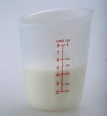 Szxc Silicone Flexible Nestable Measuring Cups Set for Epoxy Resin, Butter, Chocolate - 4 Cup + 2 Cup + 1 Cup - Melt Stir Squeeze & Pour - BPA Free - Standard & Metric Measurment Markings