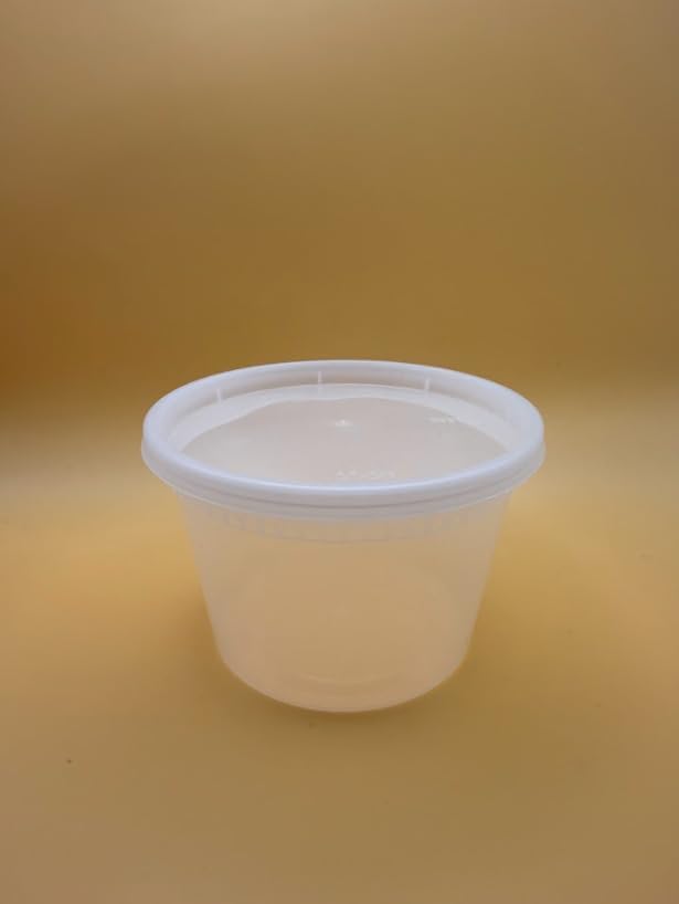 16 oz Plastic Deli Food Containers With Lids (50pcs), Freezer/Dishwasher/Microwave Safe, Soup Containers For Takeout Meal Prep Storage