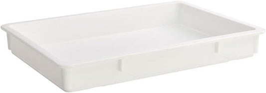 CenPro 18"x26"x3" White Heavy Duty Polypropylene Pizza Dough Box with Lid (Pack of 2)