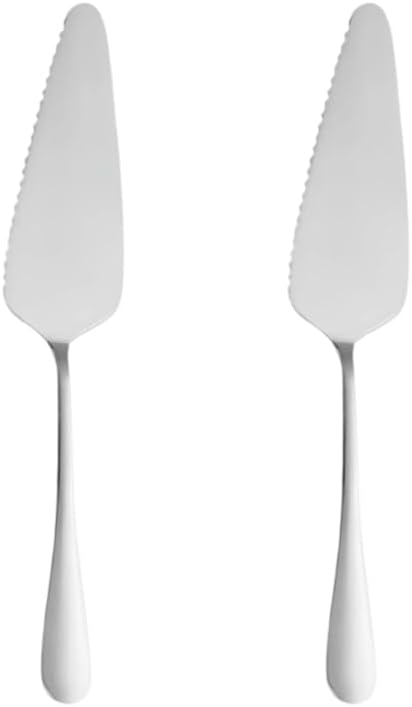 2pcs Silver Stainless Steel Cake Pie Server, 9.02in