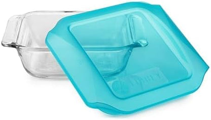 Libbey Baker’s Premium 2 Piece Glass Pie Plate, Stackable, Space Saving Casserole Dish Set with Lids, Glass Baking Dish Set for Fruit Pies, Quiches