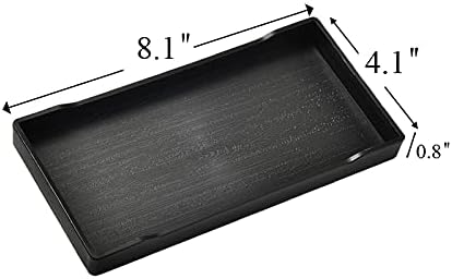 White Serving Tray (13.5 x 9.6 inch) for Serving Accessory, Elegant & Stackable Plastic Tray for Spa, Coffee, Drinks, Tea, Bar, Party, Seasoning, Perfume and Display Use.