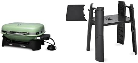 Weber Lumin Compact Outdoor Electric Barbecue Grill, Light Green - Great Small Spaces such as Patios, Balconies, and Decks, Portable and Convenient