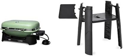 Weber Lumin Compact Outdoor Electric Barbecue Grill, Light Green - Great Small Spaces such as Patios, Balconies, and Decks, Portable and Convenient