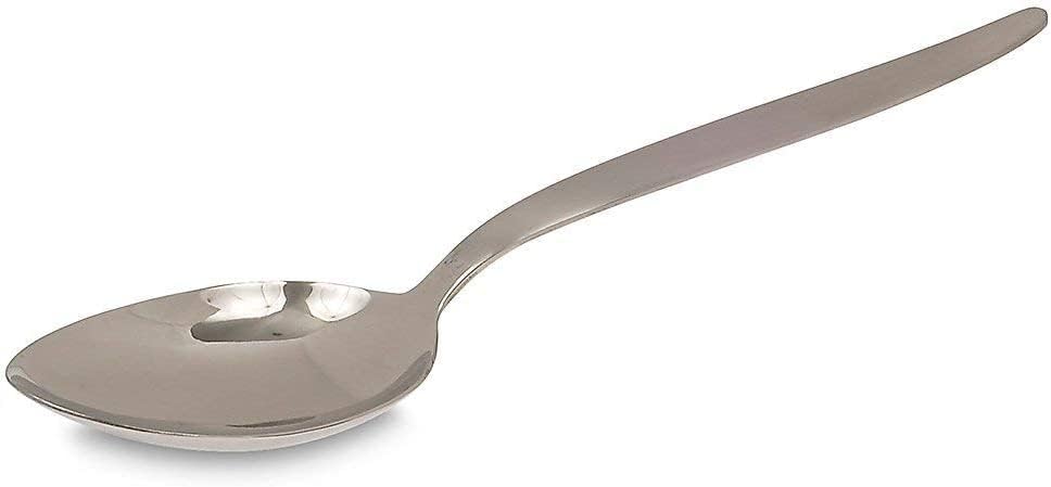 Chef Kunz Slotted Spoon | 9 Inch 18/10 Stainless Steel Silver Chef Cooking Spoons | Basting, Quenelle, Plating Spoon for Draining and Serving, Dishwasher Safe (Slotted)