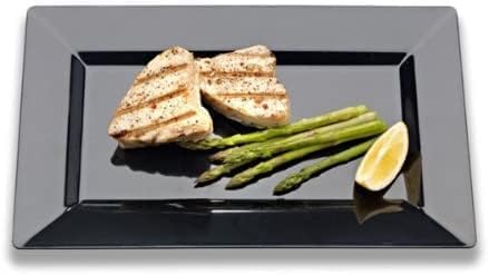 Zappy 10 13" x 8.5" Rectangle Serving Trays with Lids - Plastic Containers with Lids - White Rectangular Trays