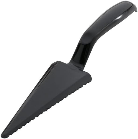 [6 Pack] 10 Inch Disposable Plastic Cake Pie Servers/Cutter | Heavy Duty Black Plastic Disposable Serving Utensils Cake Knife For Parties, Pizza Server Spatula, Plastic Party Serving Ware Flatware