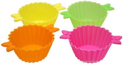 M.V. Trading Silicon Food Sushi Mold Cup for Bento Lunch Box, Oval, Set of 3