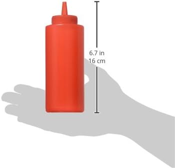 Winco 12 oz Clear Plastic Squeeze Bottles, 6pk (Set of 6)