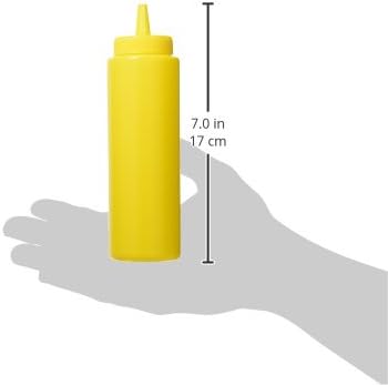 Winco 12 oz Clear Plastic Squeeze Bottles, 6pk (Set of 6)