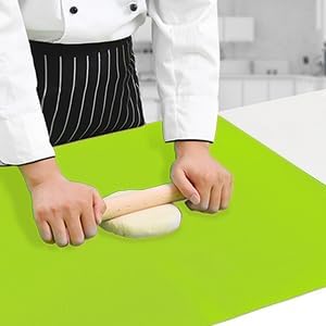 Extra Large Silicone Mats for Kitchen Counter, 27.6'' x 19.7'' Nonskid Silicone Placemats for Kids, Nonstick Purple Silicone Mat for Baking Crafts, Silicone Dab Mat Heat Resistant, 1Pack - Colors A