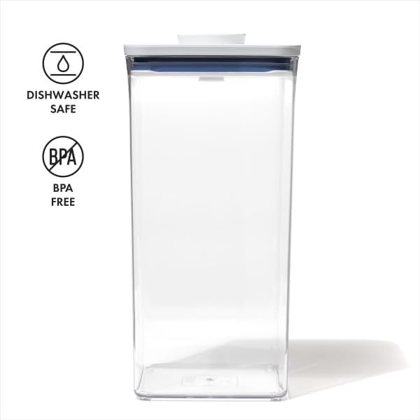 OXO Good Grips POP Container - Airtight Food Storage - Big Square Short 2.8 Qt Ideal for 5 lbs of sugar, cookies or crackers