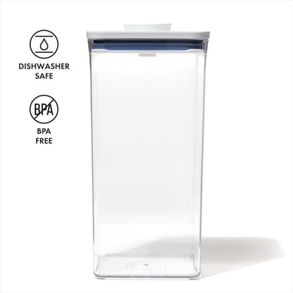 OXO Good Grips POP Container - Airtight Food Storage - Big Square Short 2.8 Qt Ideal for 5 lbs of sugar, cookies or crackers