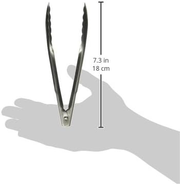 Winco Stainless Steel, Coiled Spring Utility Tong Heavyweight, 12-Inch, Medium