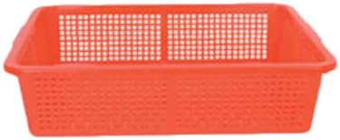 A-to-Z Supply PLFB005 Plastic Colander Basket, 14-1/4 x 11-1/4 Inch, Red