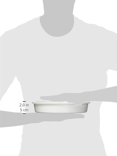 Sammons Preston High-Sided Divided Dish, White, Break-Resistant & Lightweight Polypropylene Plastic, 10" Diameter, 1.75" High Vertical Sides & 7/8" Section Dividers, Includes Lid for Travel & Storage