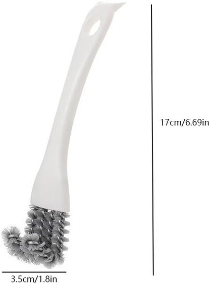 2 Pack Grill Cleaning Brush for BBQ Grill Grates, Kitchen Gap Cleaning Brush with Scraper, Detail Cleaning Tool for Stove Top, Sink, Oven Rack, Drain and Hard-to-Reach Areas