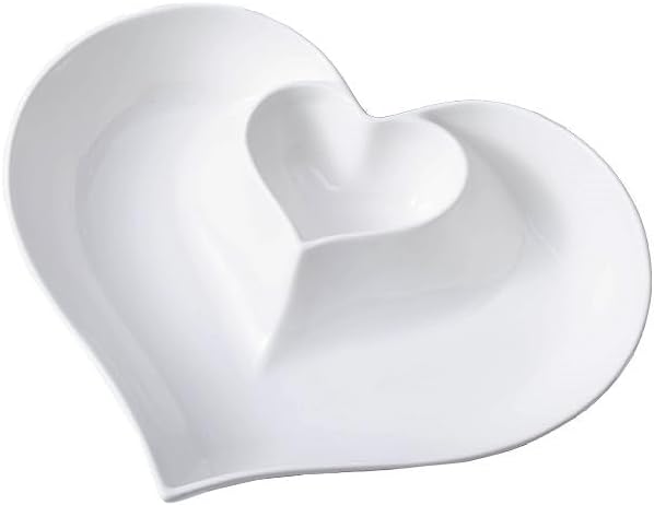 Porcelain Chip and Dip Serving Set,Perfect for Chips and Dip, Veggies, Candy, White