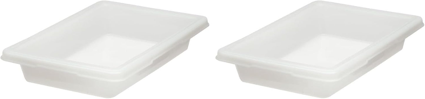 Rubbermaid Commercial Products Polycarbonate Food Storage Box/Tote, 2 Gallon, Clear, for Restaurant/Kitchen/Cafeteria