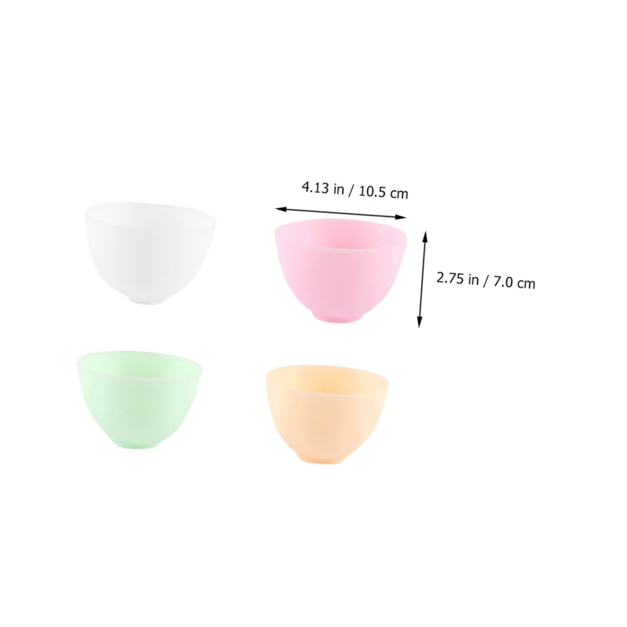 Ipetboom 5Pcs Odorless Silicone Bowl Prep Measuring Bowls for DIY Facial Masks and Cooking Flexible and Microwave Safe for Home Use Various Recipes