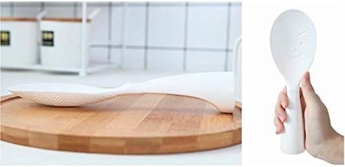 MIZORLIE Rice Paddle Tool, Non-Stick Rice Spoon, 2 Pack, White