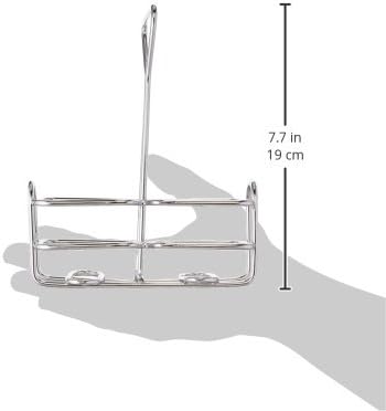 Winco WH-3 Square Oil and Vinegar Holder, 6 Ounce, Chrome Plated,Medium