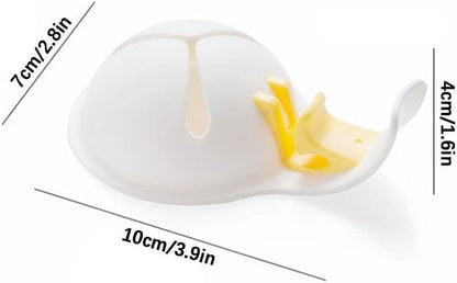 Egg Yolk Separator for Raw Eggs, Plastic, White, 2 Pack, Strainer for Baking Cakes
