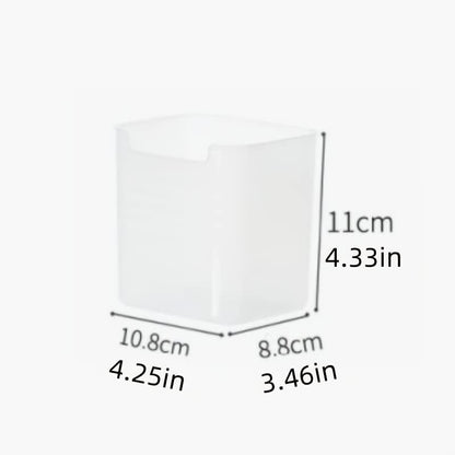Refrigerator Organizer Box, Fridge Side Door Storage Containers Plastic Translucent Set of 3