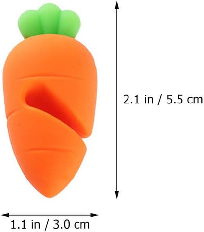 MERRYHAPY Carrot Pot Overflow Preventer 6 Pack Silicone Lid Lifters Boil Stoppers for Kitchen Slow Cooking Spill-Proof Pot Cover Holders 2.16 X 1.18 X 1.18 in