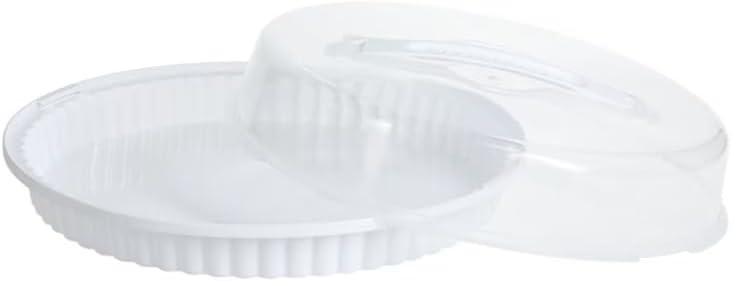 1-ct - Reusable Pie Container With Lid, 9" (Clear Lid) Transparent Pie Carrier Pastry Storage Durable Plastic Food Cakes Tarts & Desserts Container with Secure Lid for Transport & Storage