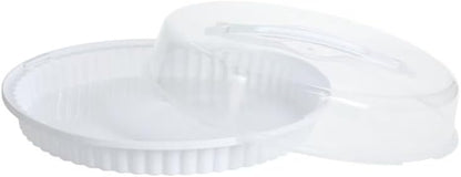 1-ct - Reusable Pie Container With Lid, 9" (Clear Lid) Transparent Pie Carrier Pastry Storage Durable Plastic Food Cakes Tarts & Desserts Container with Secure Lid for Transport & Storage