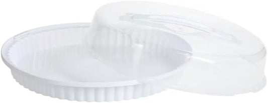 1-ct - Reusable Pie Container With Lid, 9" (Clear Lid) Transparent Pie Carrier Pastry Storage Durable Plastic Food Cakes Tarts & Desserts Container with Secure Lid for Transport & Storage