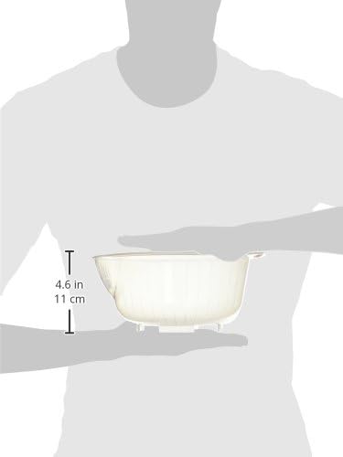 Inomata Plastic Japanese Rice Washing Bowl with Strainer, 2 quart