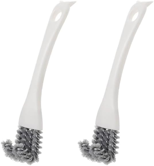 2 Pack Grill Cleaning Brush for BBQ Grill Grates, Kitchen Gap Cleaning Brush with Scraper, Detail Cleaning Tool for Stove Top, Sink, Oven Rack, Drain and Hard-to-Reach Areas