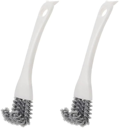2 Pack Grill Cleaning Brush for BBQ Grill Grates, Kitchen Gap Cleaning Brush with Scraper, Detail Cleaning Tool for Stove Top, Sink, Oven Rack, Drain and Hard-to-Reach Areas