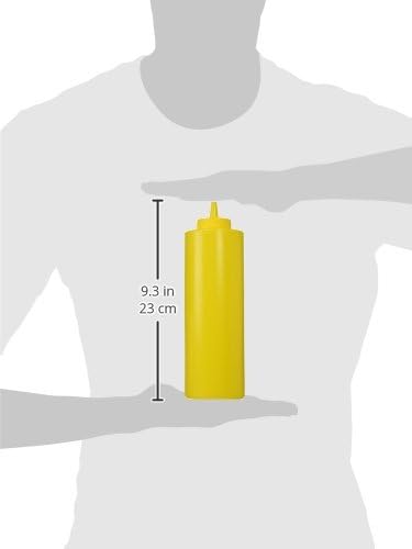 Winco 12 oz Clear Plastic Squeeze Bottles, 6pk (Set of 6)