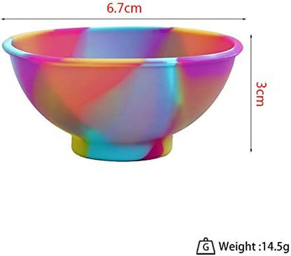 4 Pcs Mini Multicolor Silicone Pinch Bowls Prep and Serve Bowls Reusable Kitchen Condiment Snack Bowls for Food Candy Seasoning Spices Nuts Snacks or Small DIY Crafts, 2.64 x 1.18 inch