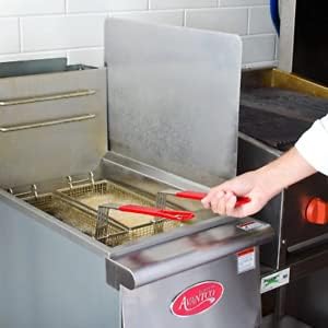Chef Master Fryer Splash Guard (2-Pack) - 20.5 x 15 Inch, Stops Oil Splattering - Universal Fit 18-Gauge Stainless Steel Splatter Screen - Commercial Deep Fryer Protection - Oil Splatter Guard (90059)