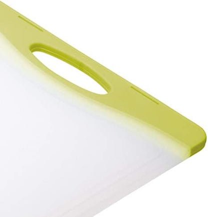 Colourworks Polyethylene Reversible Cutting Board, Non Stick Non Slip Food Chopping Mat, 36.5 x 25 cm – White/Green