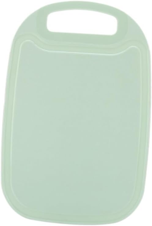 Non Slip Chopping Board Mat Flexible Plastic Kitchen Cutting Mat with Hanging Hole for Fruits Meat Vegetables and Fish Green Color Safe Material