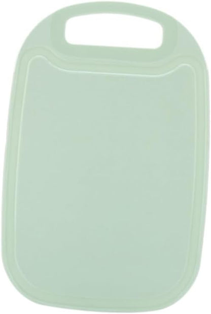 Non Slip Chopping Board Mat Flexible Plastic Kitchen Cutting Mat with Hanging Hole for Fruits Meat Vegetables and Fish Green Color Safe Material