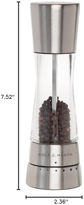 Cole & Mason Derwent Grinder, 7.5" Pepper Mill, Stainless Steel