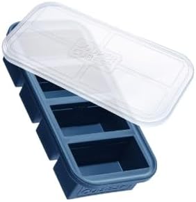 Souper Cubes 1 Cup Silicone Freezer Molds - Soup Cubes Perfect for Freezing Broth, Rice, Leftovers and More - Silicone Freezer Trays with Lids for Meal Prep - Aqua - 1-Pack