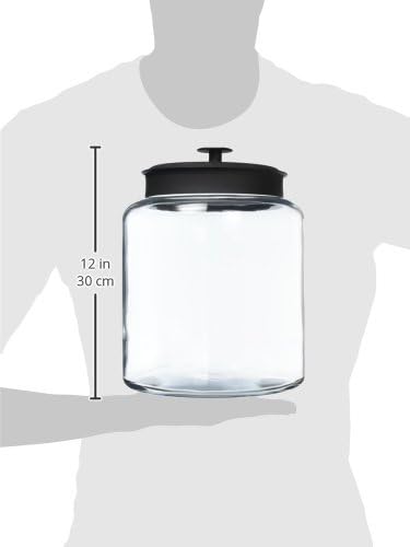 Anchor Hocking FBA_COMIN18JU056847 3-Piece Montana Jar Set, Multi (Set of 3), Black Metal