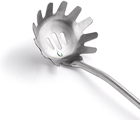 HornTide Stainless Steel Pasta Tongs, Pack of 2 Piece, Teethed Ends Design for Spaghetti Noodle Pastry, Kitchen Serving Tong Set 8-inch 20cm