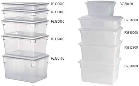 Rubbermaid Commercial Products Polycarbonate Food Storage Box/Tote, 2 Gallon, Clear, for Restaurant/Kitchen/Cafeteria