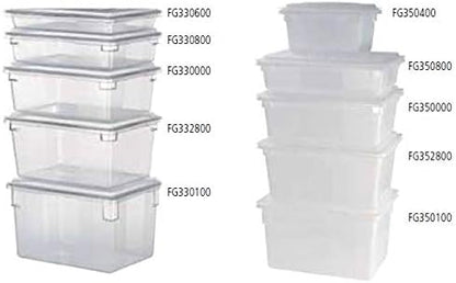 Rubbermaid Commercial Products Polycarbonate Food Storage Box/Tote, 2 Gallon, Clear, for Restaurant/Kitchen/Cafeteria