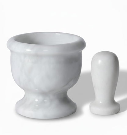 Mortar and Pestle Set – Large Stone Grinder with Polished Bowl & Non-Slip Base | Elegant Onyx Marble Kitchen Tool for Spices, Herbs & Guacamole